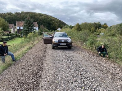 Breitenmessung Schotterfräsen bei Eitzeiler