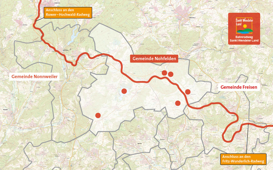 Bahnradweg Sankt Wendeler Land: Gemeinde Nohfelden